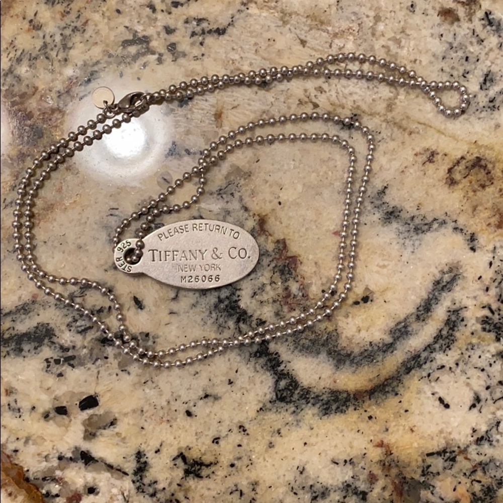 Tiffany & Co dog tag necklace